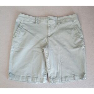 Eddie Bauer Women Shorts 10 Slightly Curvy Fit Stretch Mint Green Casual Beach